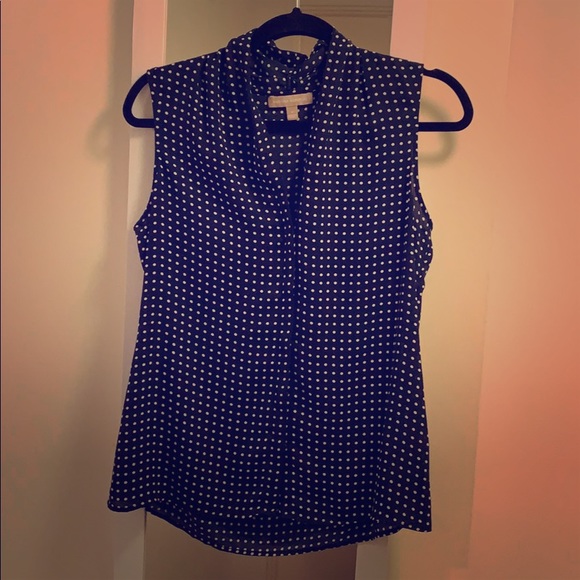 Banana Republic Tops - Banana Republic navy polka dot blouse